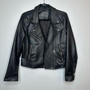 Blank NYC Black Leather Moto Jacket